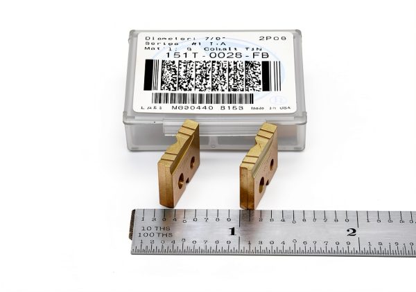 2pcs AMEC 7/8 Series #1 T-A 151T-0028-FB TiN S. Cobalt Flat Bottom Spade Inserts - DE1043AA3-0