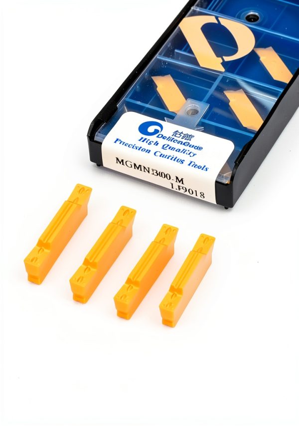 10pcs MGMN300-M Carbide Grooving Inserts for MGEHR and MGIVR Grooving Cut-Off Tool Holder, CVD Coating for Cutting Slotting Steel and Other Metal(MGMN300-M)-0